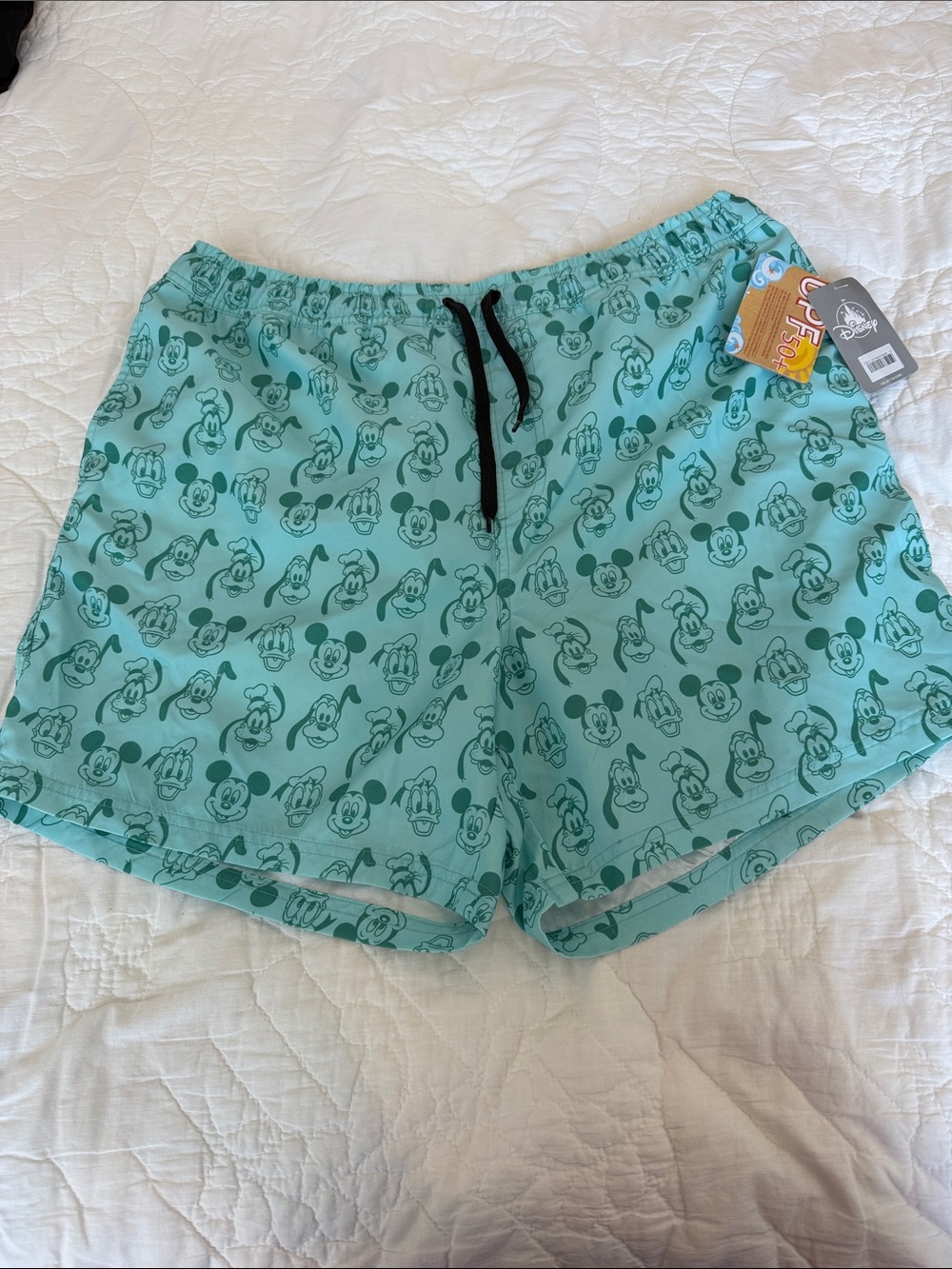 Disney Character Print Swim Shorts - Mint Green NWT